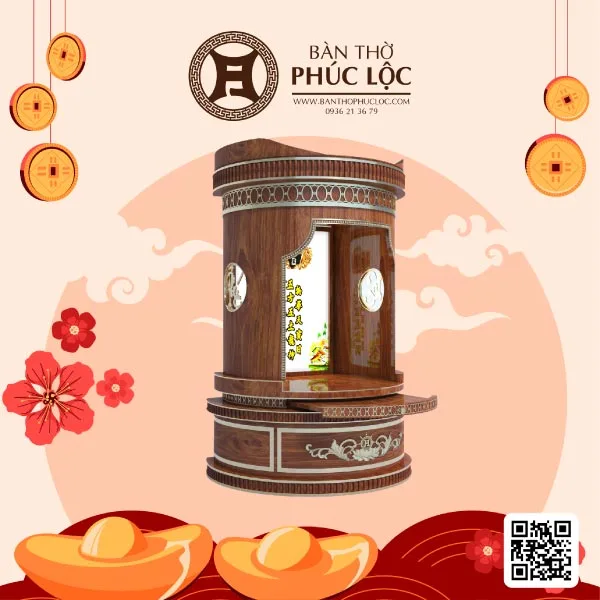 bàn thờ Thần Tài thổ địa Phúc Lộc được làm từ nguyên liệu gỗ Beech cao cấp nhập khẩu từ Châu Âu với thiết kế độc lạ có một không hai trên thị trường sẽ đem lại tài lộc cho gia chủ