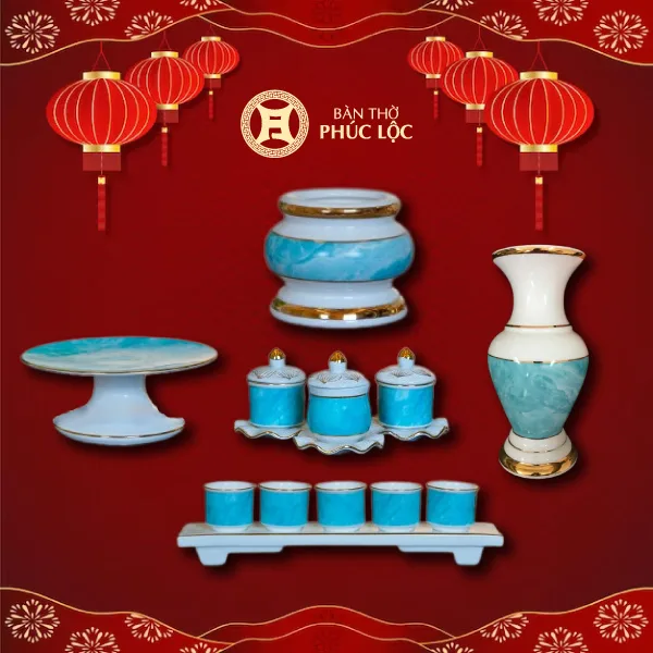 Bộ Đồ Thờ Lam Hải